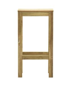 Sgabelli da Bar da Giardino 2 pz in Legno di Pino Impregnato