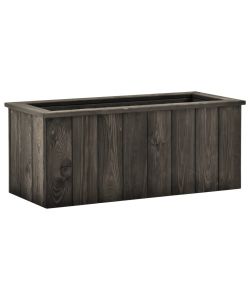 Letto Rialzato Giardino Grigio Scuro 74x32x30cm Pino Massello