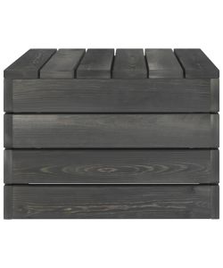 Tavolo da Giardino in Pallet in Pino Massello Grigio Scuro