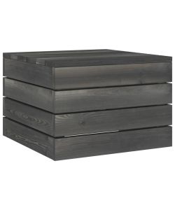 Tavolo da Giardino in Pallet in Pino Massello Grigio Scuro
