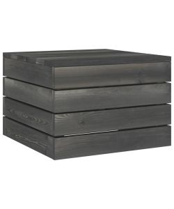 Tavoli da Giardino in Pallet 2 pz in Pino Massello Grigio Scuro