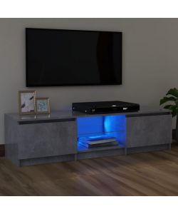 Mobile Porta TV con Luci LED Grigio Cemento 120x30x35,5 cm