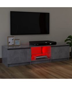 Mobile Porta TV con Luci LED Grigio Cemento 120x30x35,5 cm