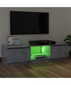 Mobile Porta TV con Luci LED Grigio Cemento 120x30x35,5 cm