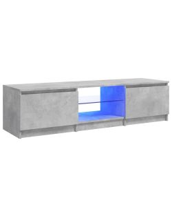 vidaXL Mobile Porta TV Grigio Cemento con Luci LED - 140x40 cm