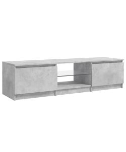 vidaXL Mobile Porta TV Grigio Cemento con Luci LED - 140x40 cm