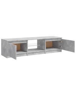 vidaXL Mobile Porta TV Grigio Cemento con Luci LED - 140x40 cm