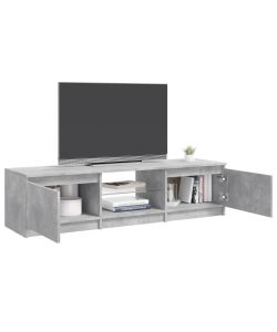 vidaXL Mobile Porta TV Grigio Cemento con Luci LED - 140x40 cm