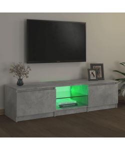 vidaXL Mobile Porta TV Grigio Cemento con Luci LED - 140x40 cm