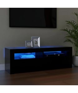 Mobile Porta TV con Luci LED Nero 120x35x40 cm 283153
