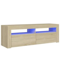 Mobile Porta TV con Luci LED Rovere Sonoma 120x35x40 cm