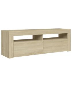 Mobile Porta TV con Luci LED Rovere Sonoma 120x35x40 cm