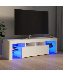 Mobile Porta TV con Luci LED Bianco 140x36,5x40 cm