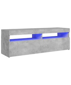 Mobile Porta TV con Luci LED Grigio Cemento 120x35x40 cm 804374
