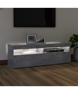 Mobile Porta TV con Luci LED Grigio Cemento 120x35x40 cm 804374