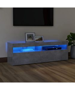 Mobile Porta TV con Luci LED Grigio Cemento 120x35x40 cm 804374