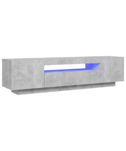 Mobile Porta TV con Luci LED Grigio Cemento 160x35x40 cm