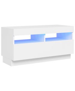 Mobile Porta TV con Luci LED Bianco 80x35x40 cm