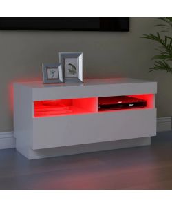 Mobile Porta TV con Luci LED Bianco 80x35x40 cm