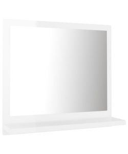 Specchio da Bagno Bianco Lucido 40x10,5x37 cm in Truciolato