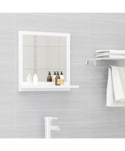 Specchio da Bagno Bianco Lucido 40x10,5x37 cm in Truciolato