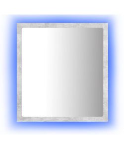 Specchio da Bagno a LED Grigio 40x8,5x37 cm in Acrilico