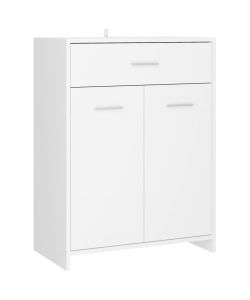 Armadio da Bagno Bianco 60x33x80 cm in Legno Multistrato