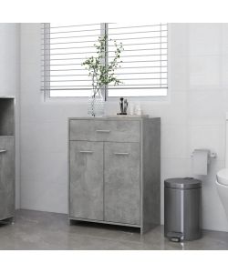 Armadio da Bagno Grigi Cemento 60x33x80 cm in Truciolato