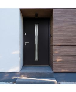 Porta Ingresso in Alluminio Antracite 90x200 cm 3059663