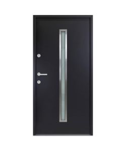 Porta Ingresso in Alluminio Antracite 90x200 cm 3059663