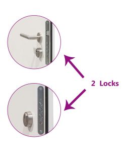 Porta Ingresso in Alluminio Antracite 90x200 cm 3059663