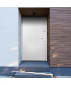 Porta Ingresso in Alluminio Bianca 100x200 cm 3059671