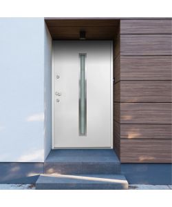 Porta Ingresso in Alluminio Bianca 110x207,5 cm 3059686
