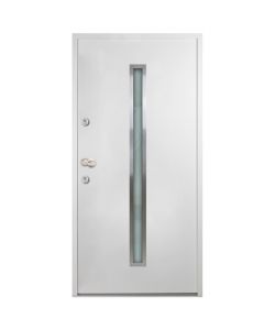 Porta Ingresso in Alluminio Bianca 110x207,5 cm 3059686