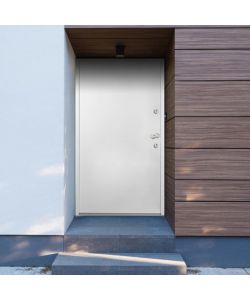 Porta Ingresso in Alluminio Bianca 100x200 cm 3059695
