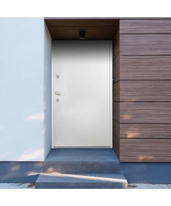 Porta Ingresso in Alluminio Bianca 110x207,5 cm 3059698