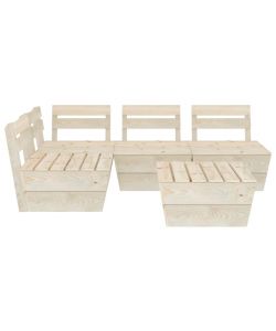 Set Divani da Giardino su Pallet 5 pz in Legno Abete Impregnato 3063716