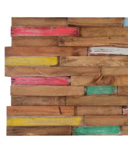 Pannelli per Pareti 10 pz 1,03 mq in Legno Massello di Teak