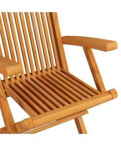 vidaXL Sedie da Giardino Pieghevoli - Legno di Teak - Set 4 pz