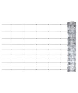 Recinzione da Giardino in Acciaio Zincato 50x1 m Argento