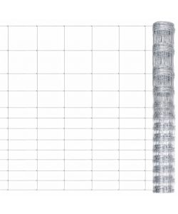 Recinzione da Giardino in Acciaio Zincato 50x1,5 m Argento