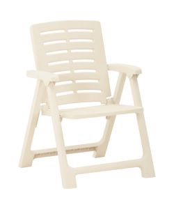 Sedie da Giardino 2pz in Plastica Bianca