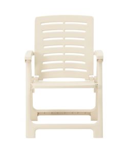Sedie da Giardino 2pz in Plastica Bianca
