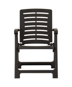 Sedie da Giardino 2pz in Plastica Antracite