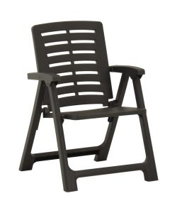 Sedie da Giardino 2pz in Plastica Antracite