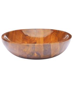 Lavabo in Legno Massello di Teak 60x40x10 cm