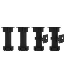 vidaXL Set Pensili da Cucina 4 pz in Truciolato Nero - Design Elegante e Funzionale