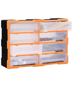  Mobile Contenitore con 8 Cassetti Grandi 52x16x37 cm