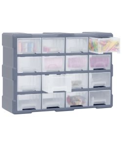  Mobile Contenitore con 16 Cassetti Medi 52x16x37 cm