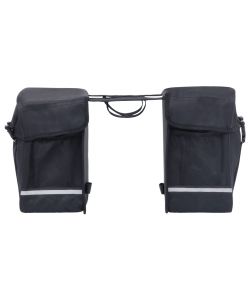 Borsa Doppia Bicicletta Impermeabile per Portapacchi 35 L Nero